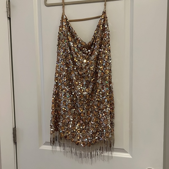 NWT Free People Love Strong Sequin Mini Dress - Picture 6 of 15